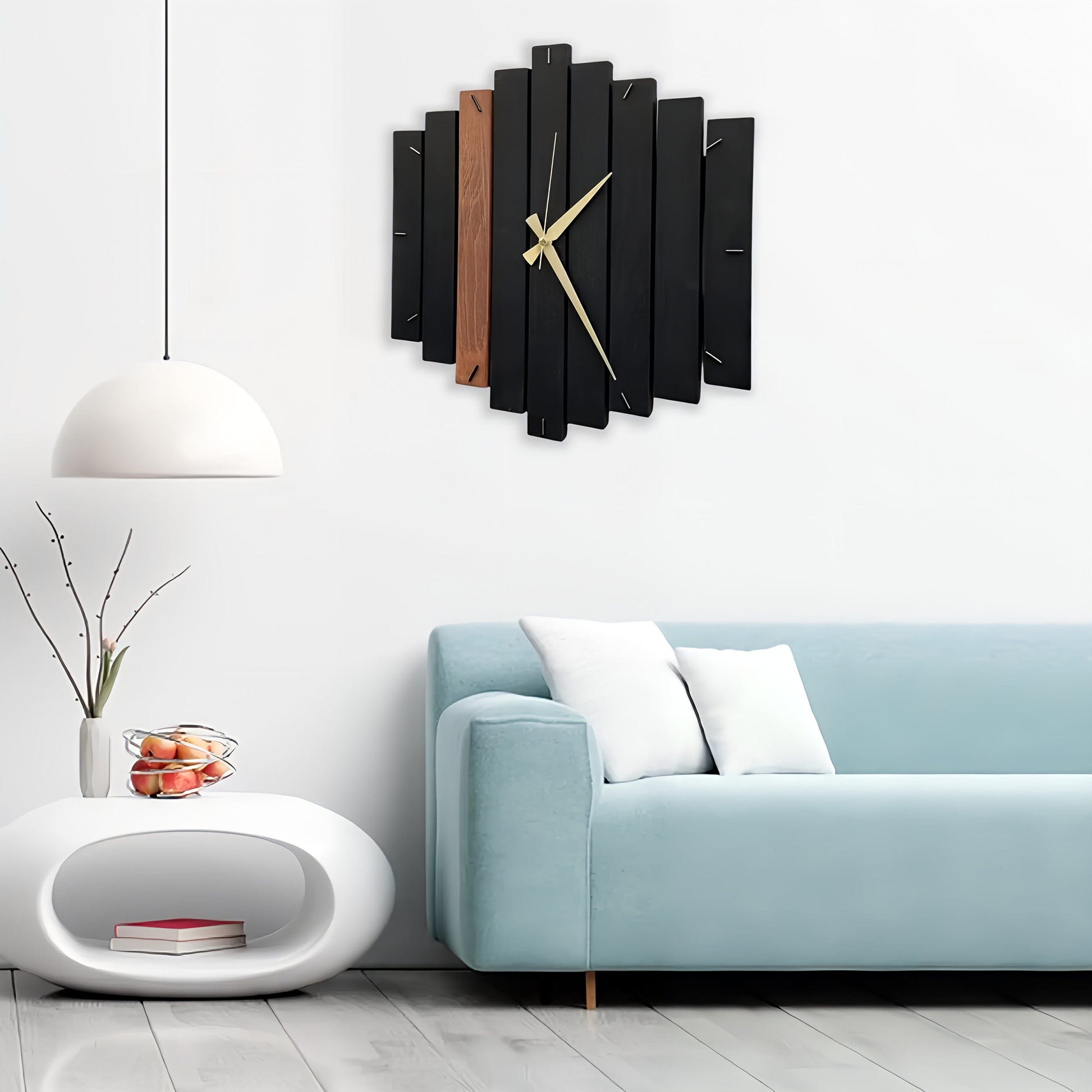 Horloge bois design | Avenue de l'horloge Noir