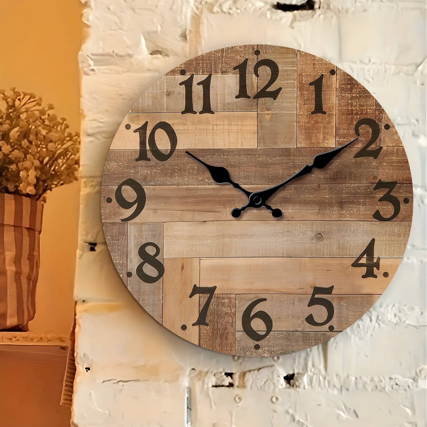 Horloge design bois | Avenue de l'horloge bois / 25 cm