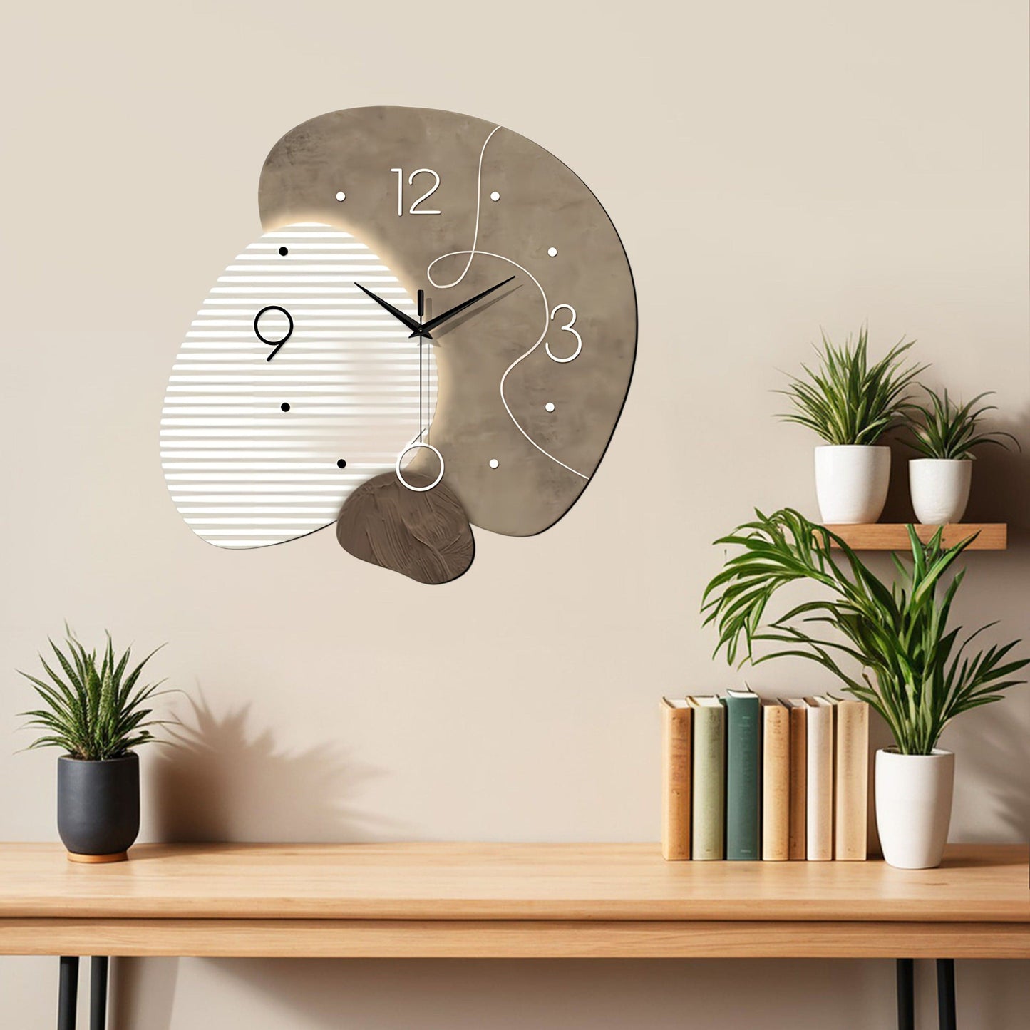 Horloge moderne quartz | Avenue de l'horloge d / 40 X 40cm