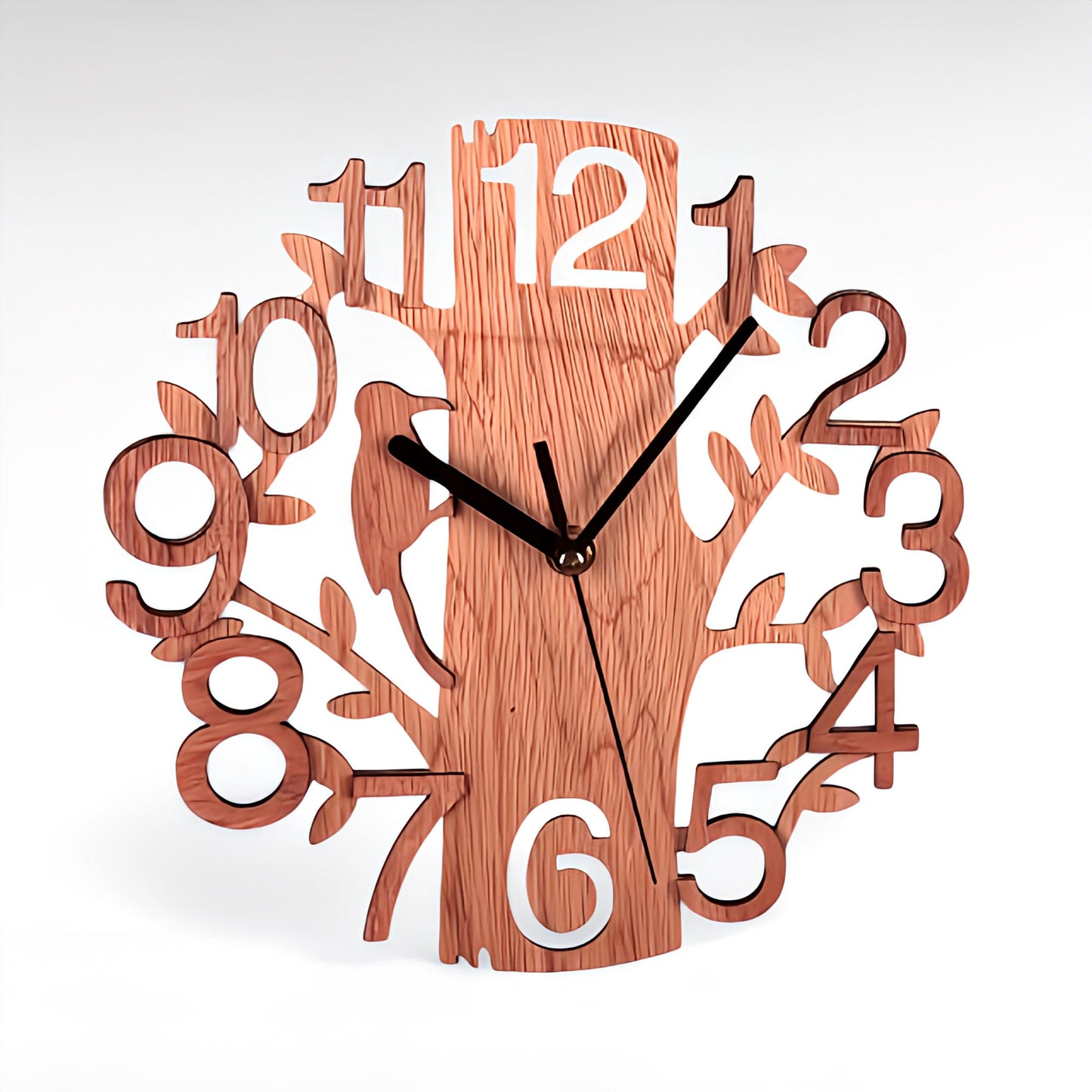 Horloge murale arbre | Avenue de l'horloge bois