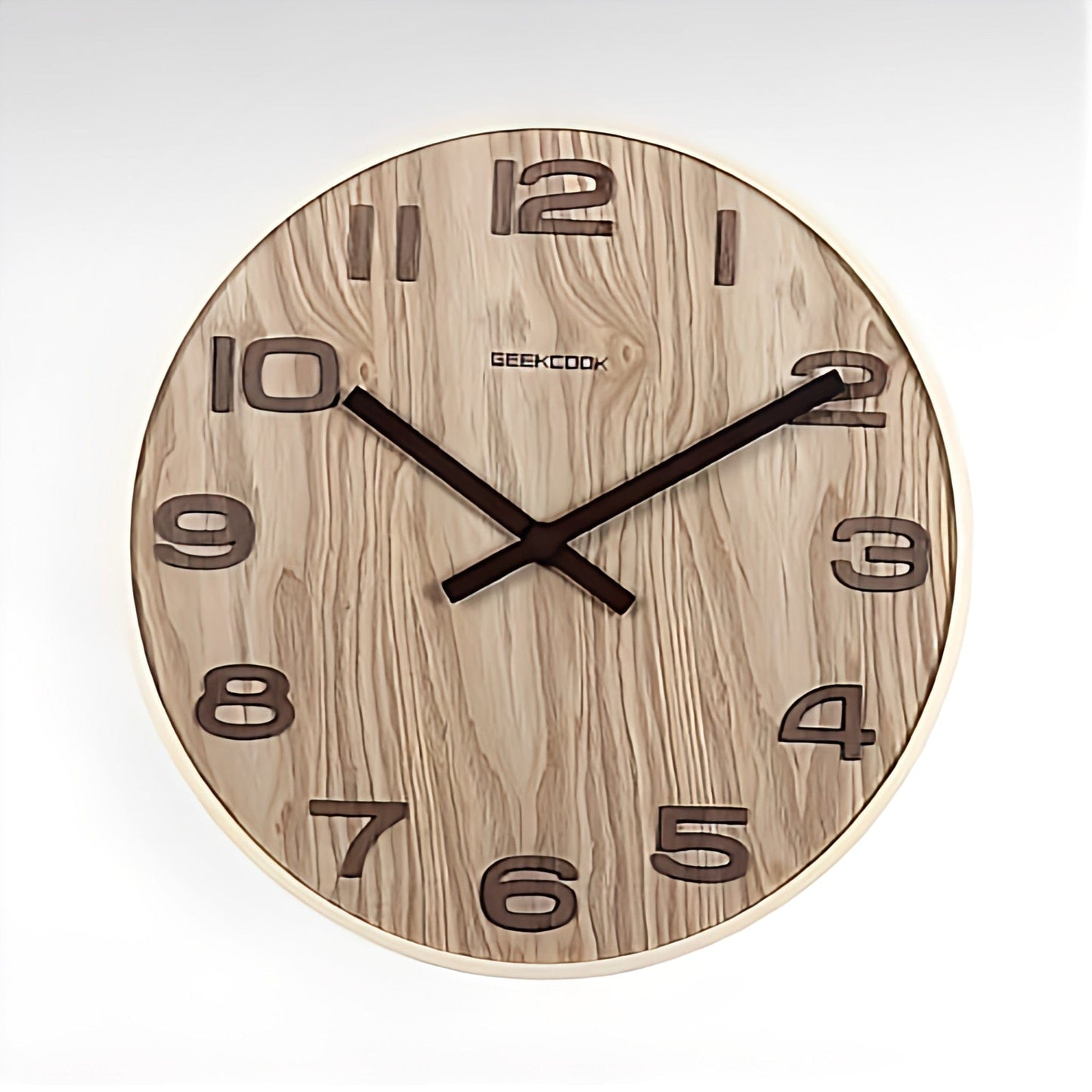 Horloge murale bois design | Avenue de l'horloge bois clair