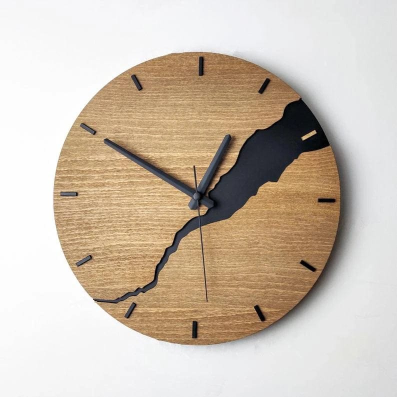 Horloge murale bois design | Avenue de l'horloge c