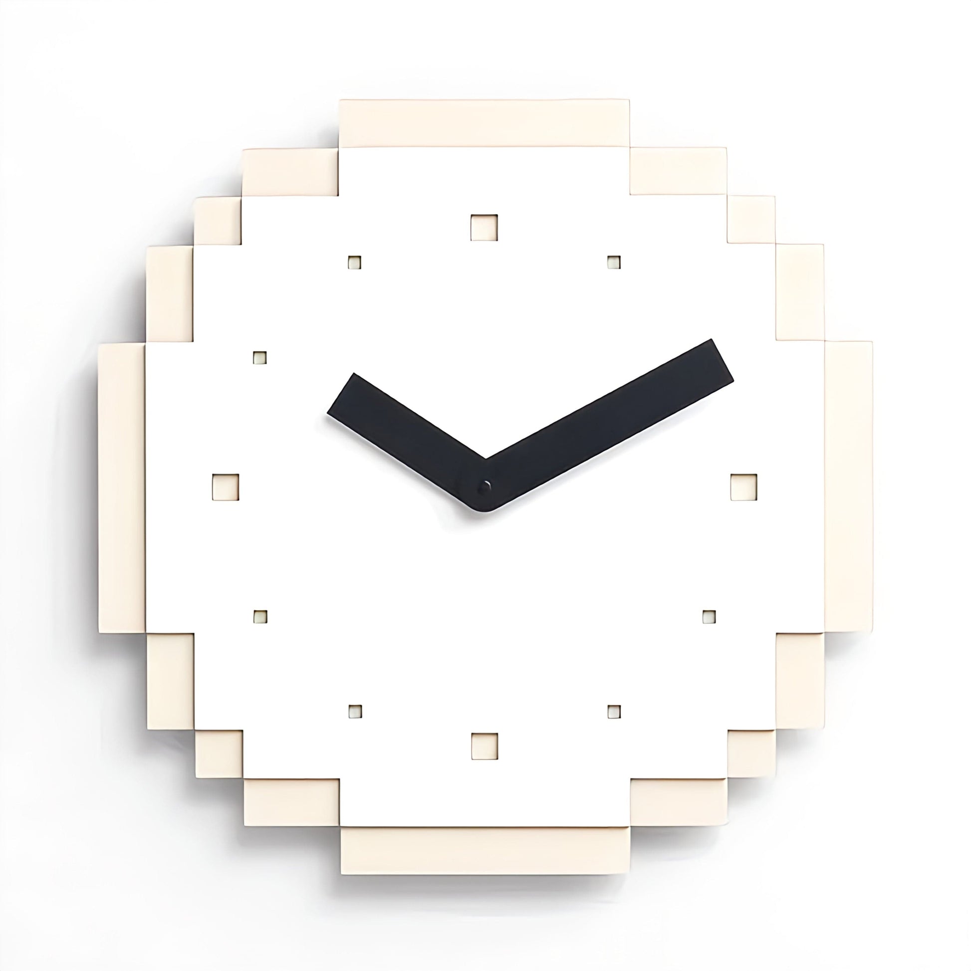 Horloge murale pixel | Avenue de l'horloge blanc