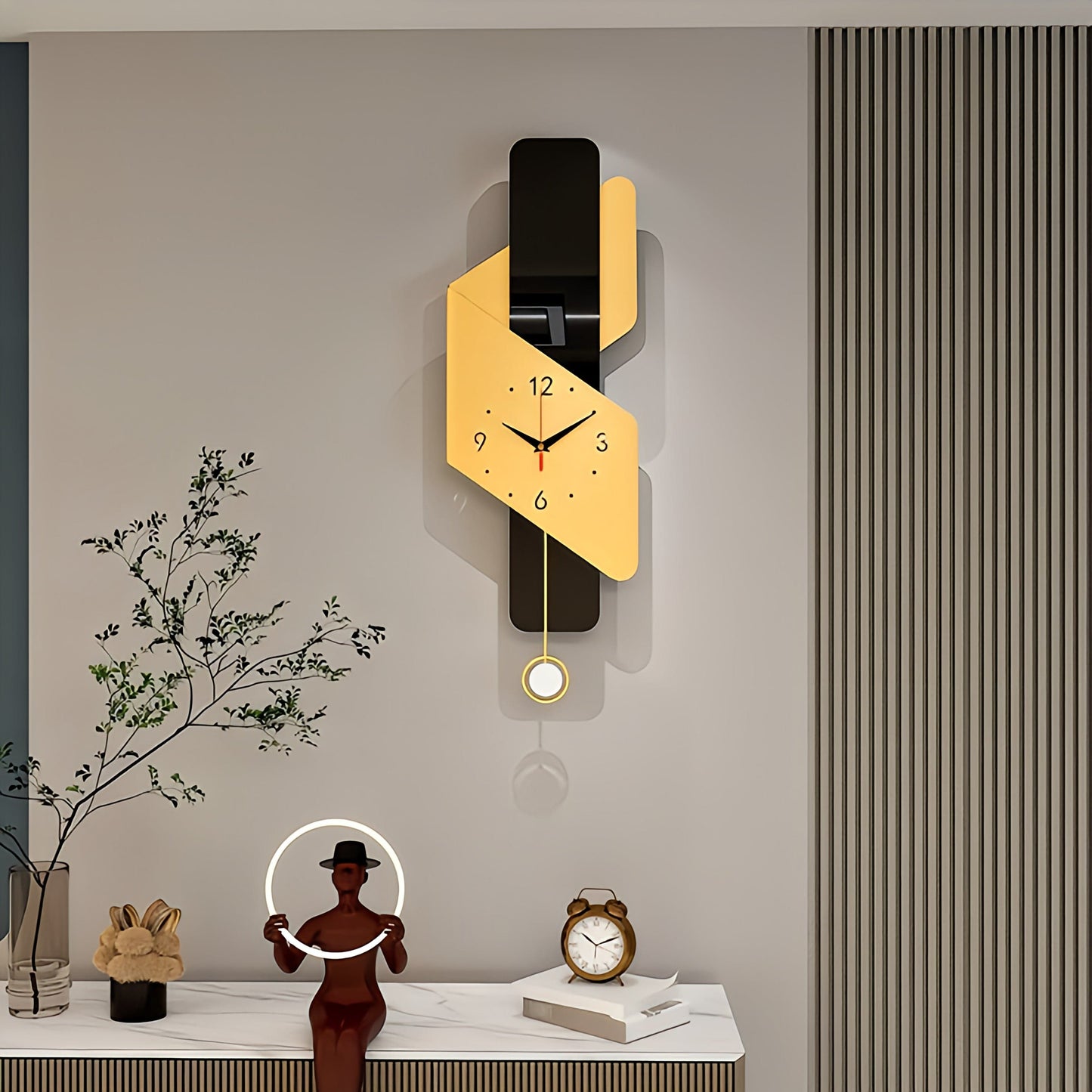 Horloge salon moderne | Avenue de l'horloge 22 x 65cm