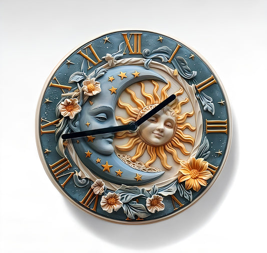 Horloge soleil et lune | Avenue de l'horloge 20cm